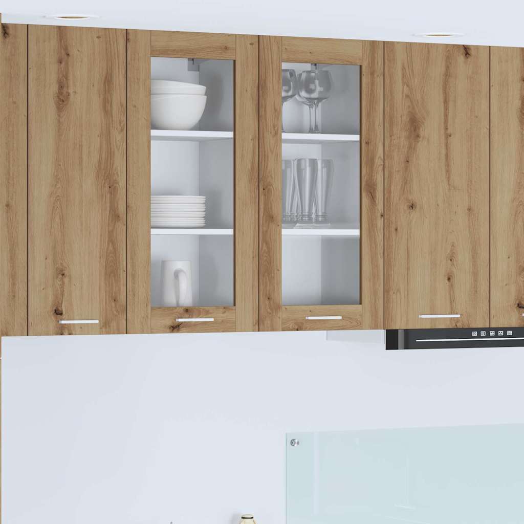 vidaXL Szafka wisząca 2 pcs Dąb rzemieślniczy 40 x 31 x 80 cm