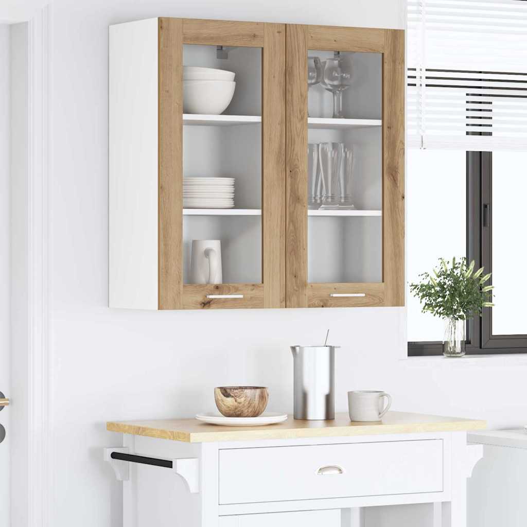 vidaXL Szafka wisząca 2 pcs Dąb rzemieślniczy 40 x 31 x 80 cm