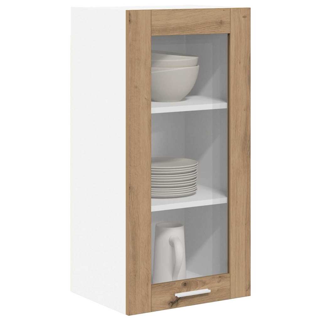 vidaXL Szafka wisząca 2 pcs Dąb rzemieślniczy 40 x 31 x 80 cm