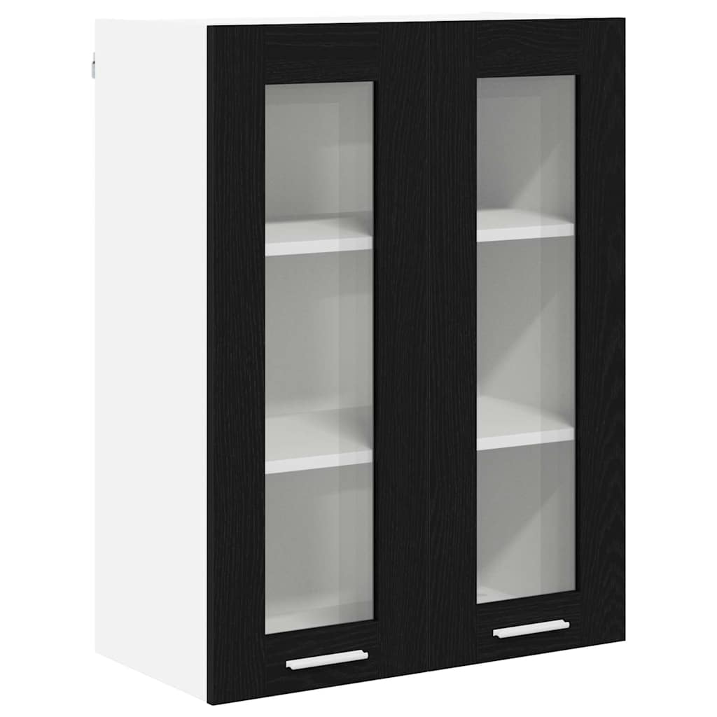 vidaXL Szafka wisząca z przechowywaniem Czarny Dąb 60 x 31 x 80 cm
