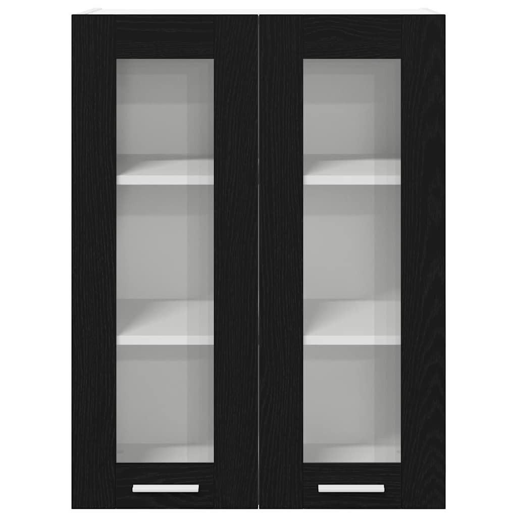 vidaXL Szafka wisząca z przechowywaniem Czarny Dąb 60 x 31 x 80 cm