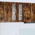 vidaXL Szafka wisząca z przechowywaniem Dąb wędzony 60 x 31 x 80 cm