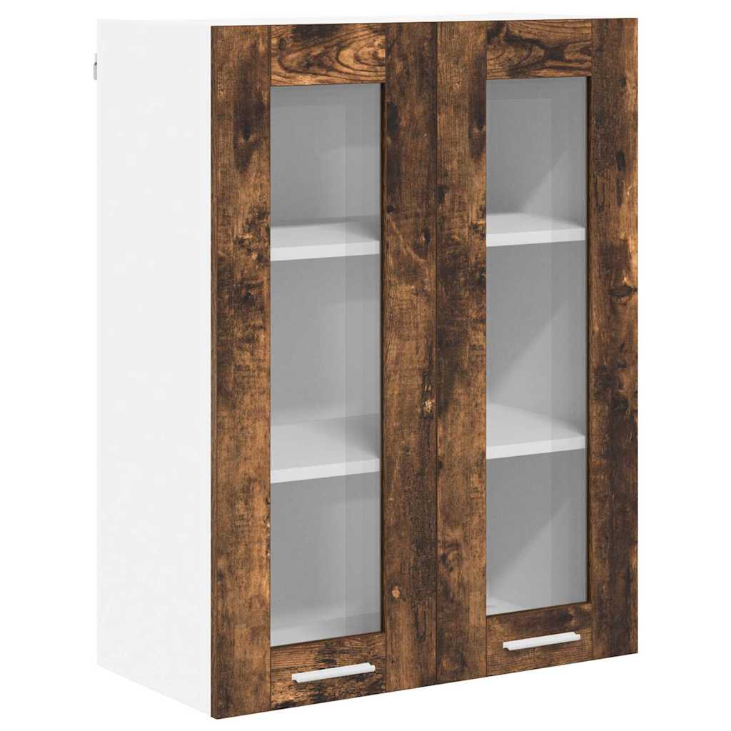 vidaXL Szafka wisząca z przechowywaniem Dąb wędzony 60 x 31 x 80 cm