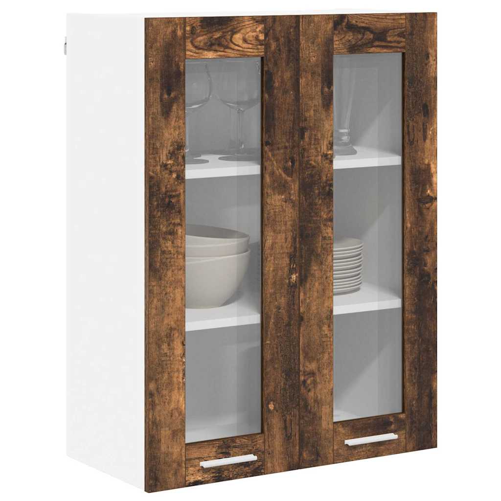vidaXL Szafka wisząca z przechowywaniem Dąb wędzony 60 x 31 x 80 cm
