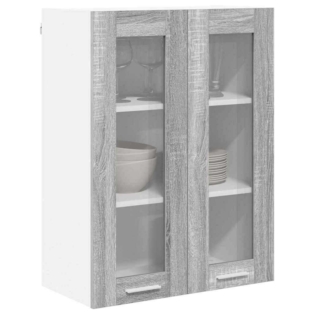 vidaXL Szafka wisząca z przechowywaniem Szary Sonoma 60 x 31 x 80 cm