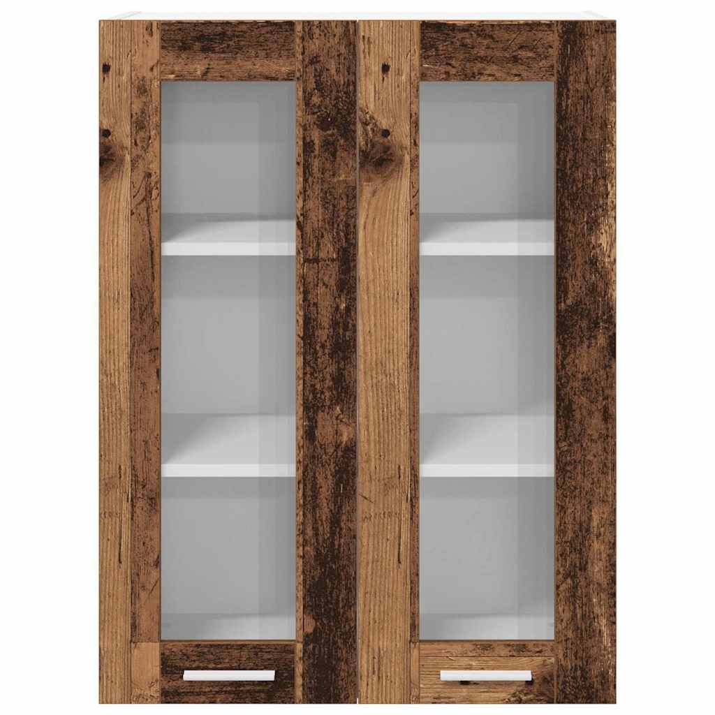 vidaXL Szafka wisząca z przechowywaniem Stare drewno 60 x 31 x 80 cm