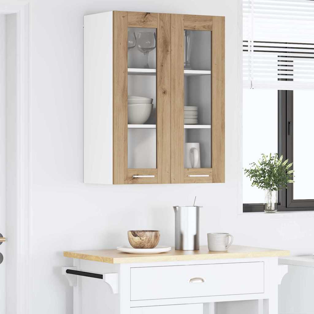vidaXL Szafka wisząca Riga Dąb rzemieślniczy 60 x 31 x 80 cm