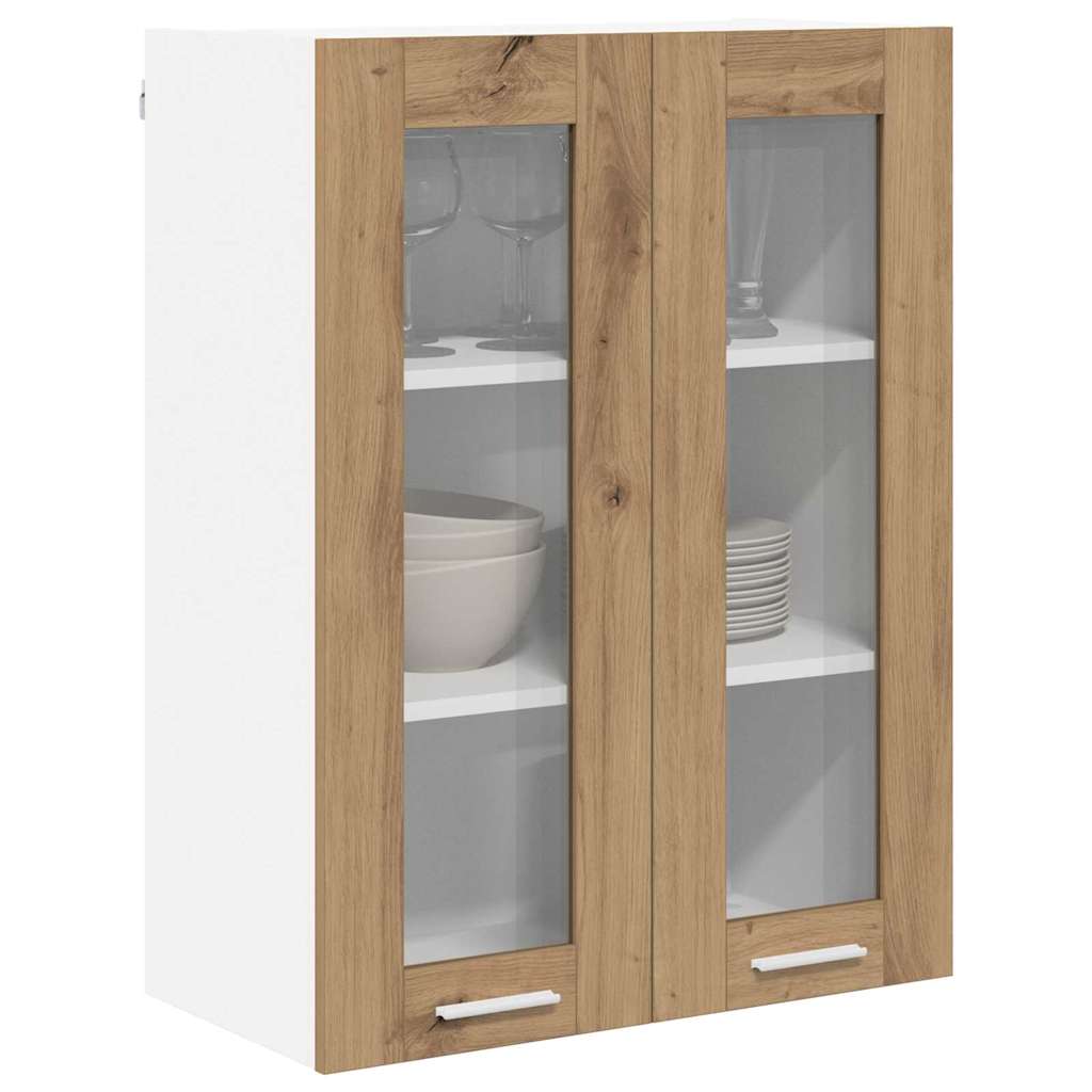 vidaXL Szafka wisząca Riga Dąb rzemieślniczy 60 x 31 x 80 cm