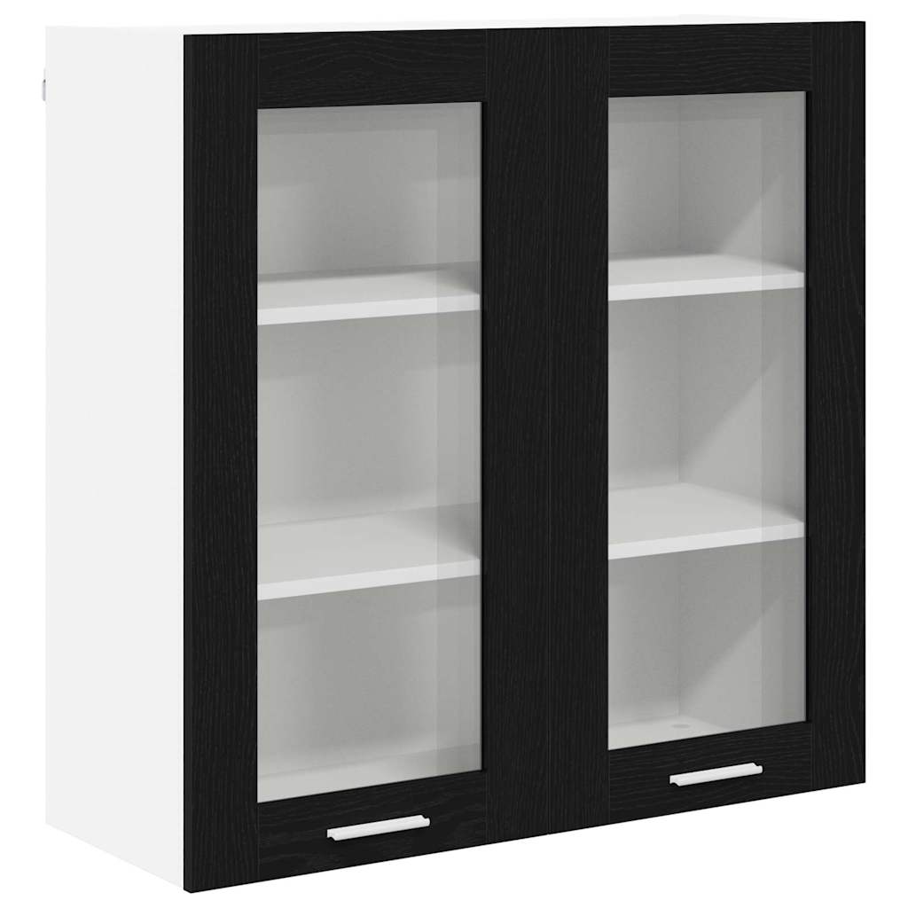 vidaXL Szafka wisząca z przechowywaniem Czarny Dąb 80 x 31 x 80 cm