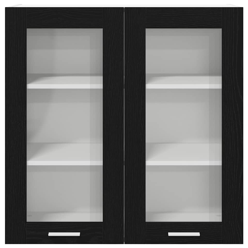 vidaXL Szafka wisząca z przechowywaniem Czarny Dąb 80 x 31 x 80 cm