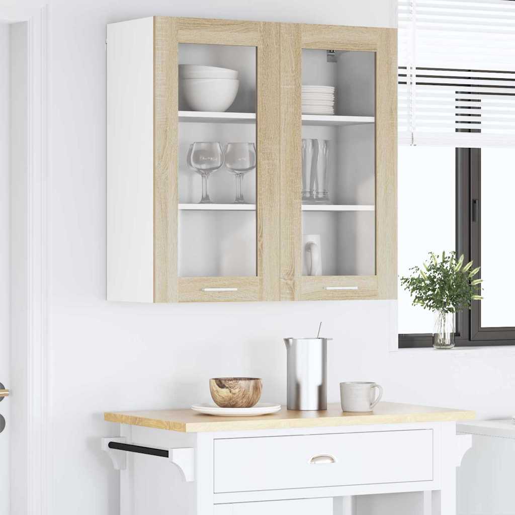 vidaXL Szafka wisząca z przechowywaniem Dąb Sonoma 80 x 31 x 80 cm