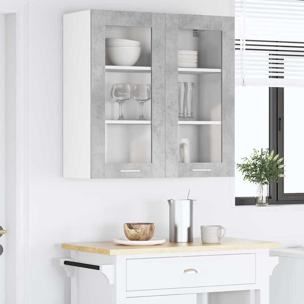 vidaXL Szafka wisząca z przechowywaniem Betonowy szary 80 x 31 x 80 cm