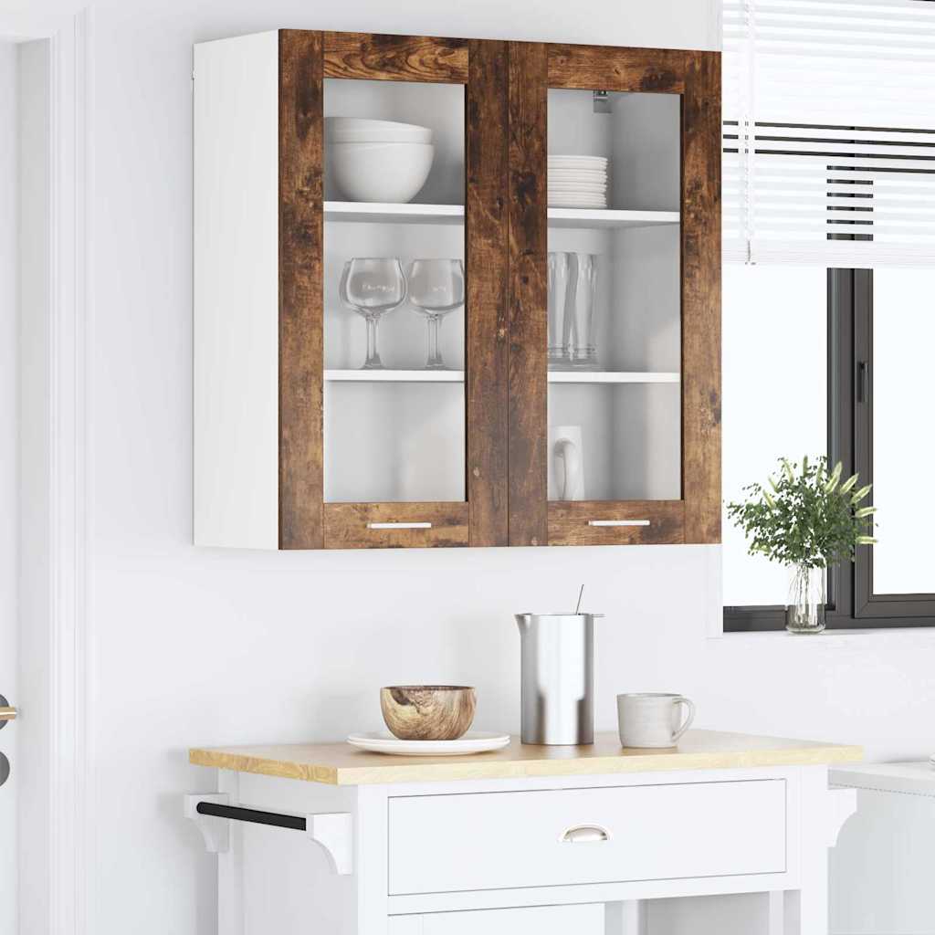 vidaXL Szafka wisząca z przechowywaniem Dąb wędzony 80 x 31 x 80 cm