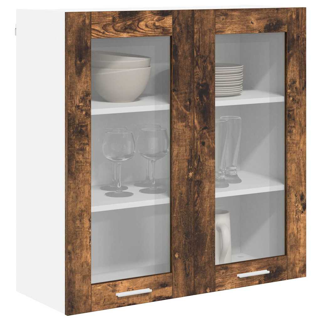 vidaXL Szafka wisząca z przechowywaniem Dąb wędzony 80 x 31 x 80 cm
