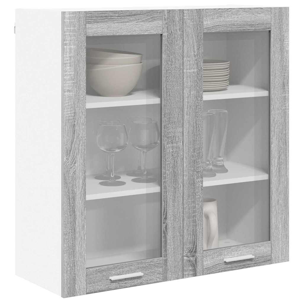 vidaXL Szafka wisząca z przechowywaniem Szary Sonoma 80 x 31 x 80 cm