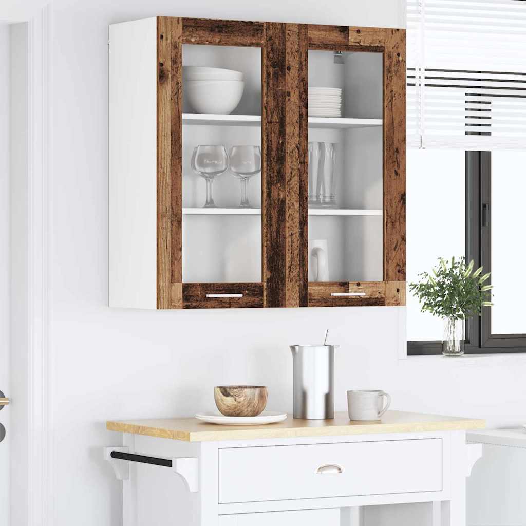 vidaXL Szafka wisząca z przechowywaniem Stare drewno 80 x 31 x 80 cm