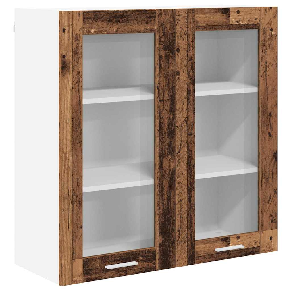 vidaXL Szafka wisząca z przechowywaniem Stare drewno 80 x 31 x 80 cm