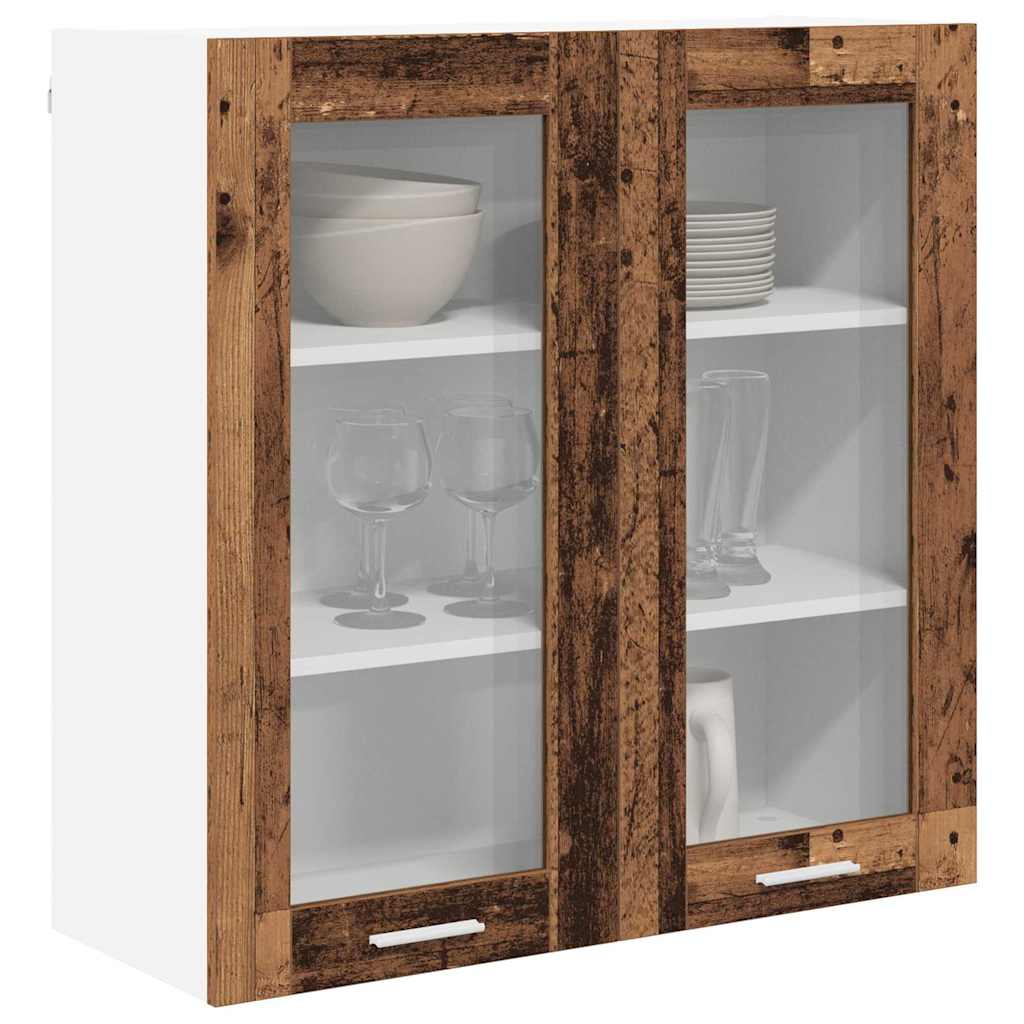 vidaXL Szafka wisząca z przechowywaniem Stare drewno 80 x 31 x 80 cm