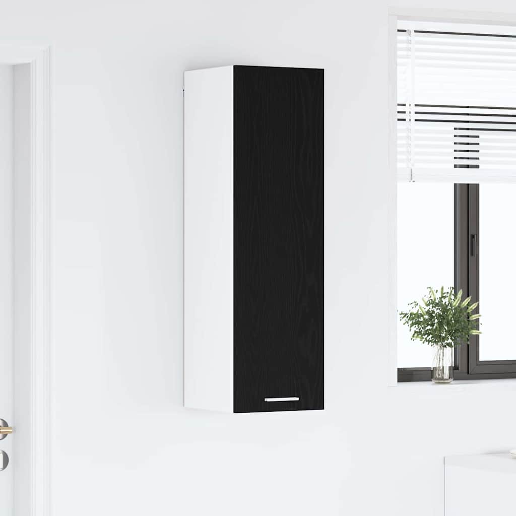 vidaXL Szafka wisząca z przechowywaniem Czarny Dąb 30 x 31 x 100 cm