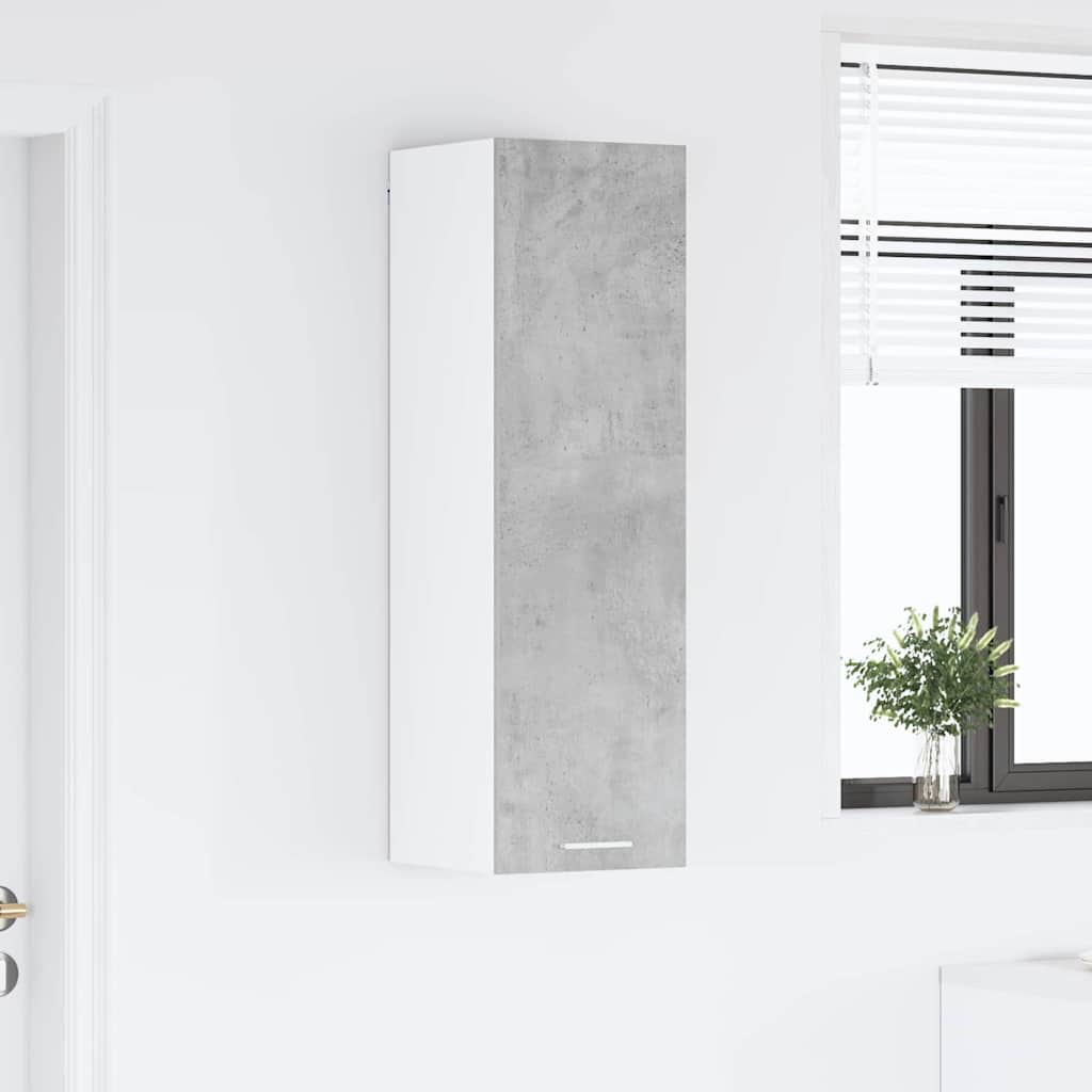 vidaXL Szafka wisząca z drzwiami Betonowy szary 30 x 31 x 100 cm