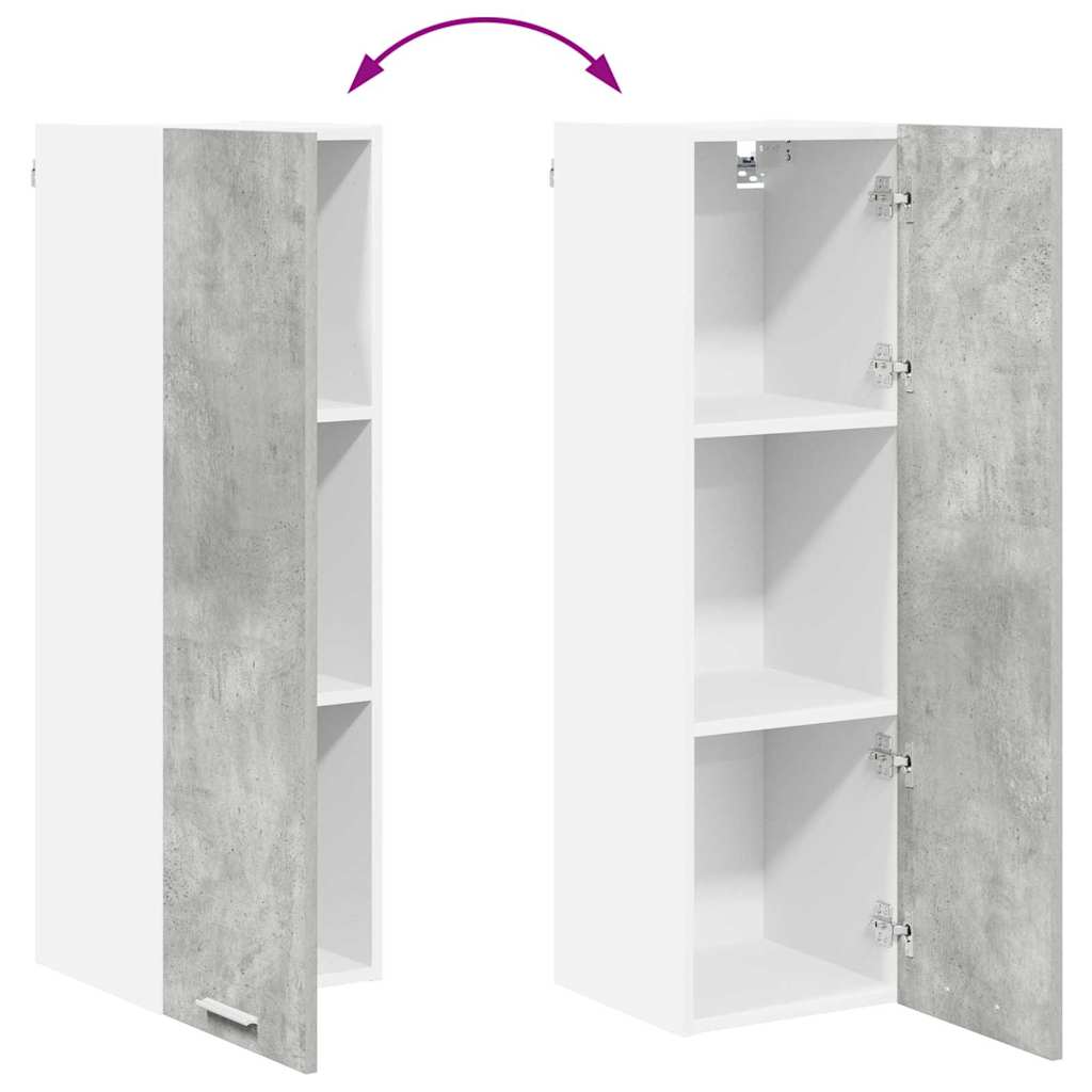 vidaXL Szafka wisząca z drzwiami Betonowy szary 30 x 31 x 100 cm