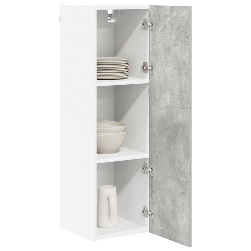 vidaXL Szafka wisząca z drzwiami Betonowy szary 30 x 31 x 100 cm