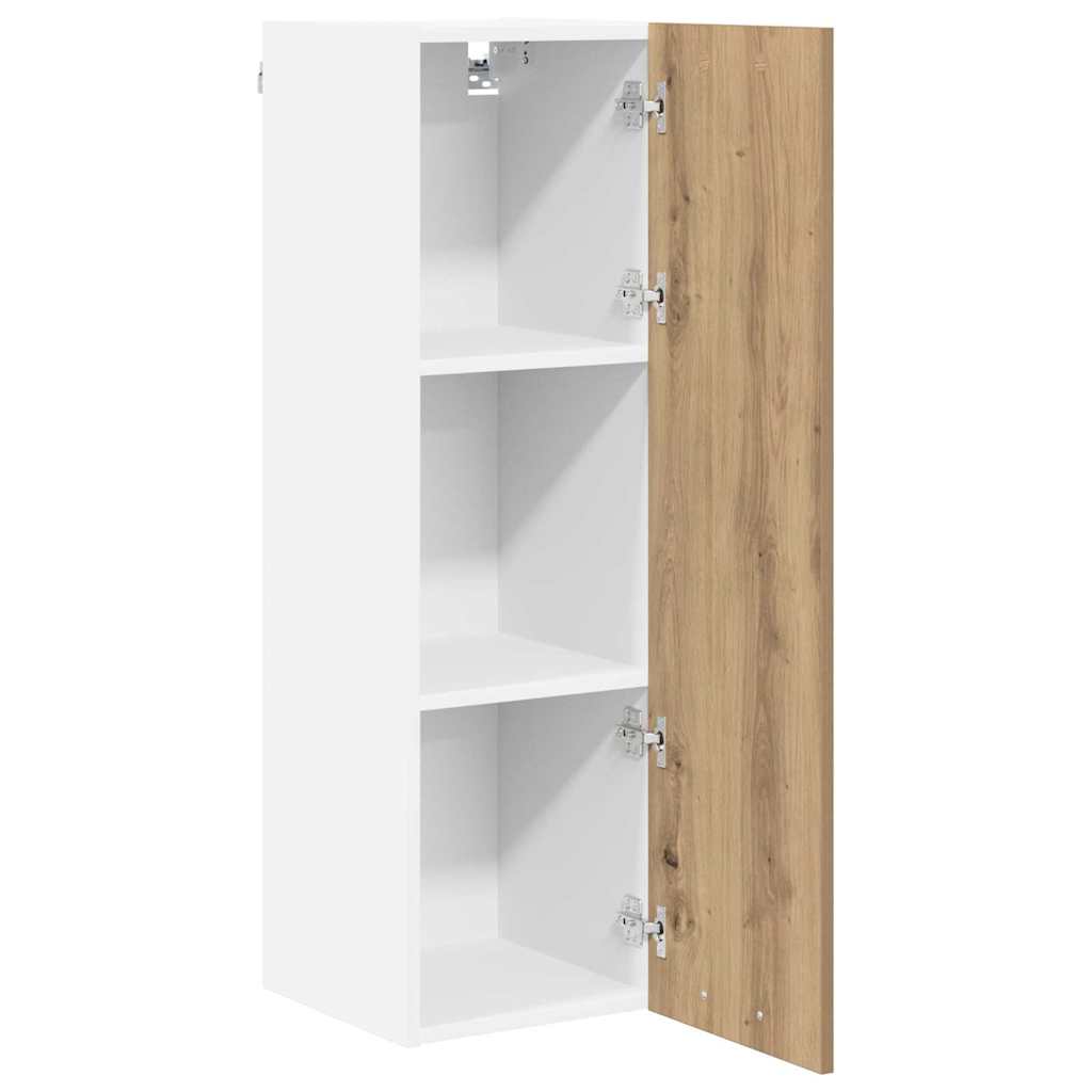 vidaXL Szafka wisząca z drzwiami Dąb rzemieślniczy 30 x 31 x 100 cm