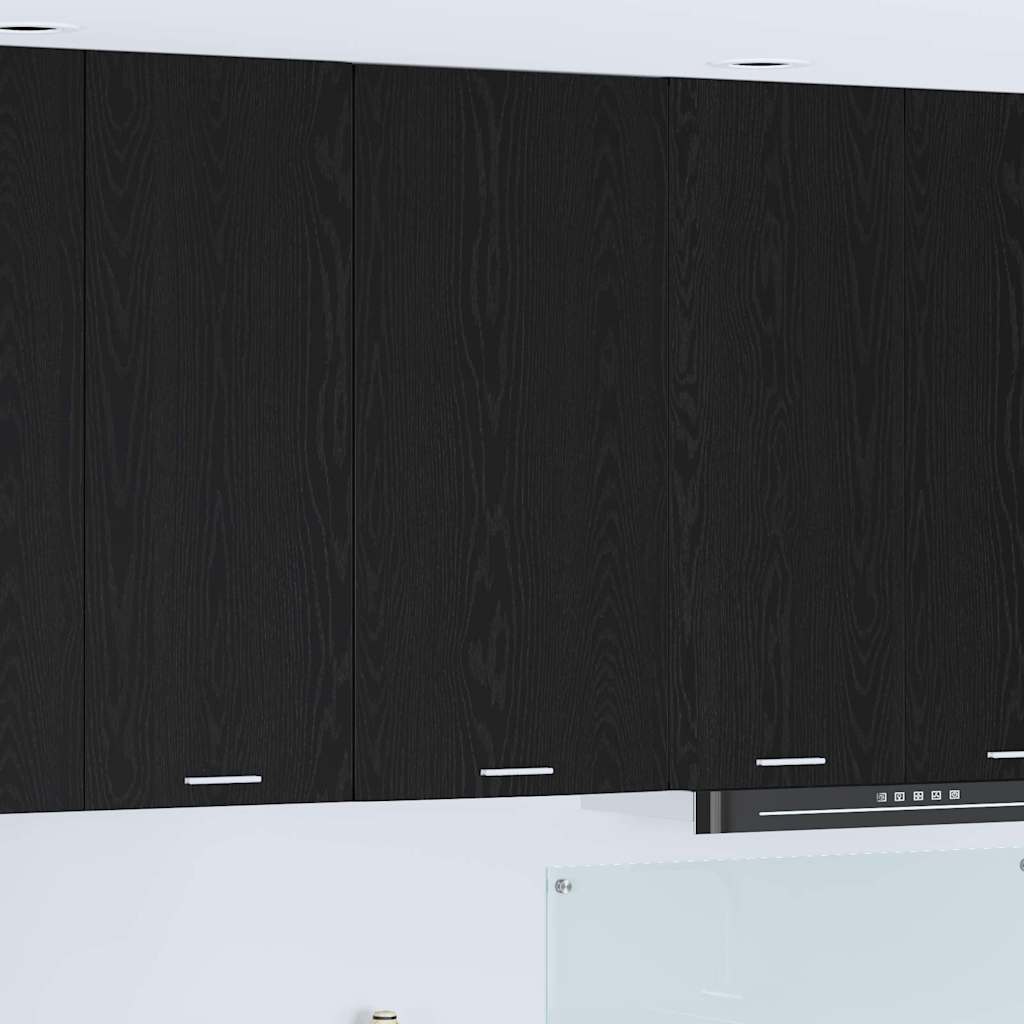 vidaXL Szafka wisząca z drzwiami Czarny Dąb i Biały 50 x 31 x 100 cm