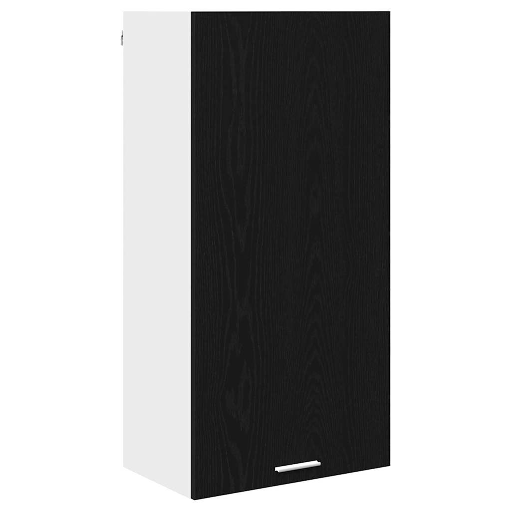 vidaXL Szafka wisząca z drzwiami Czarny Dąb i Biały 50 x 31 x 100 cm