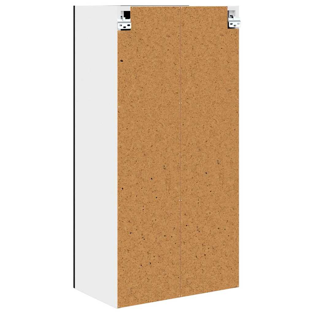 vidaXL Szafka wisząca z drzwiami Czarny Dąb i Biały 50 x 31 x 100 cm