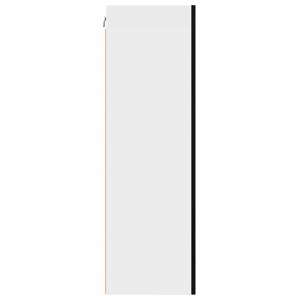 vidaXL Szafka wisząca z drzwiami Czarny Dąb i Biały 50 x 31 x 100 cm