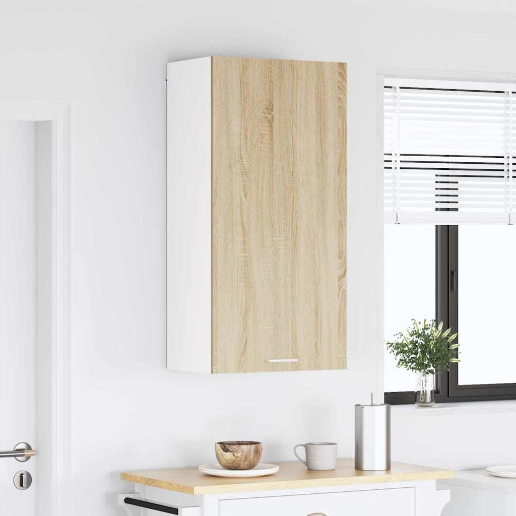 vidaXL Szafka wisząca Dąb Sonoma i Biały 50 x 31 x 100 cm