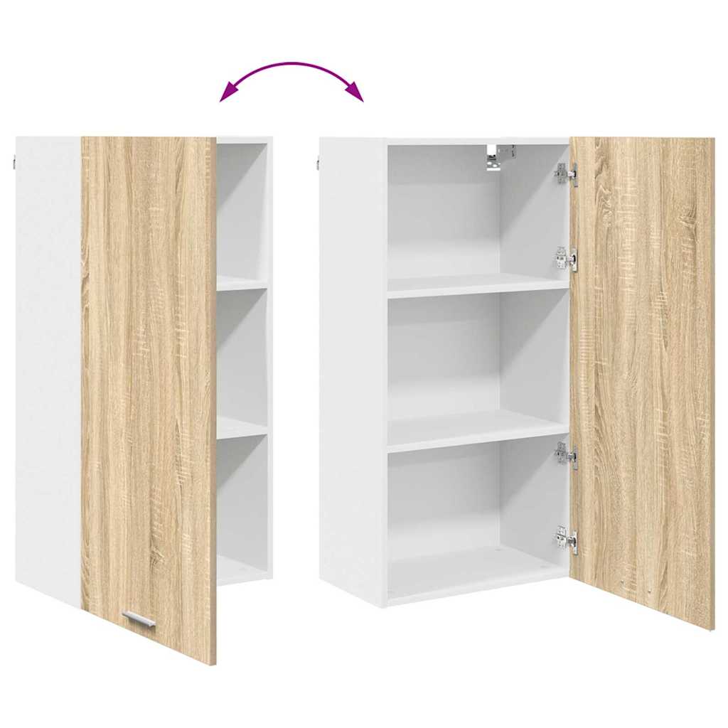 vidaXL Szafka wisząca Dąb Sonoma i Biały 50 x 31 x 100 cm