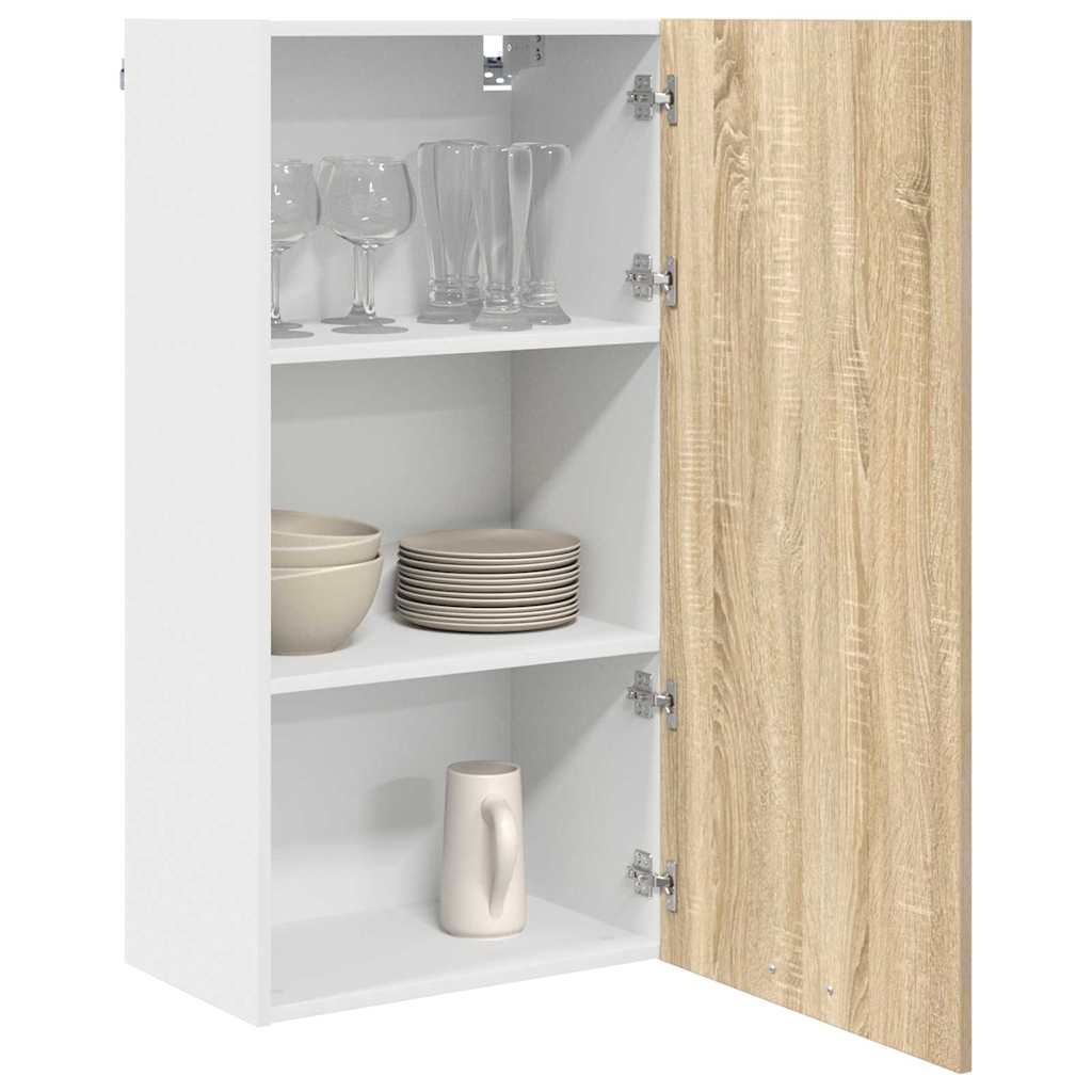 vidaXL Szafka wisząca Dąb Sonoma i Biały 50 x 31 x 100 cm