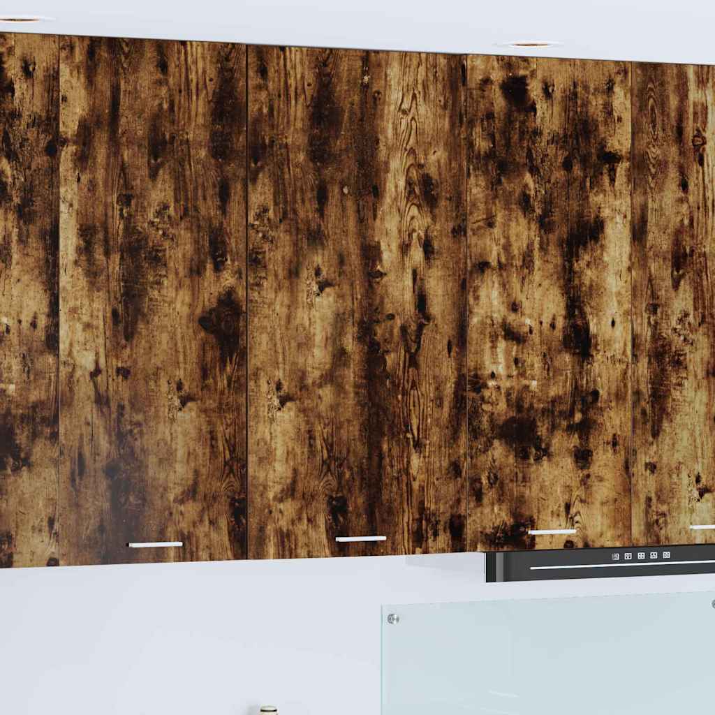vidaXL Szafka wisząca z drzwiami Wędzony dąb i biały 50 x 31 x 100 cm