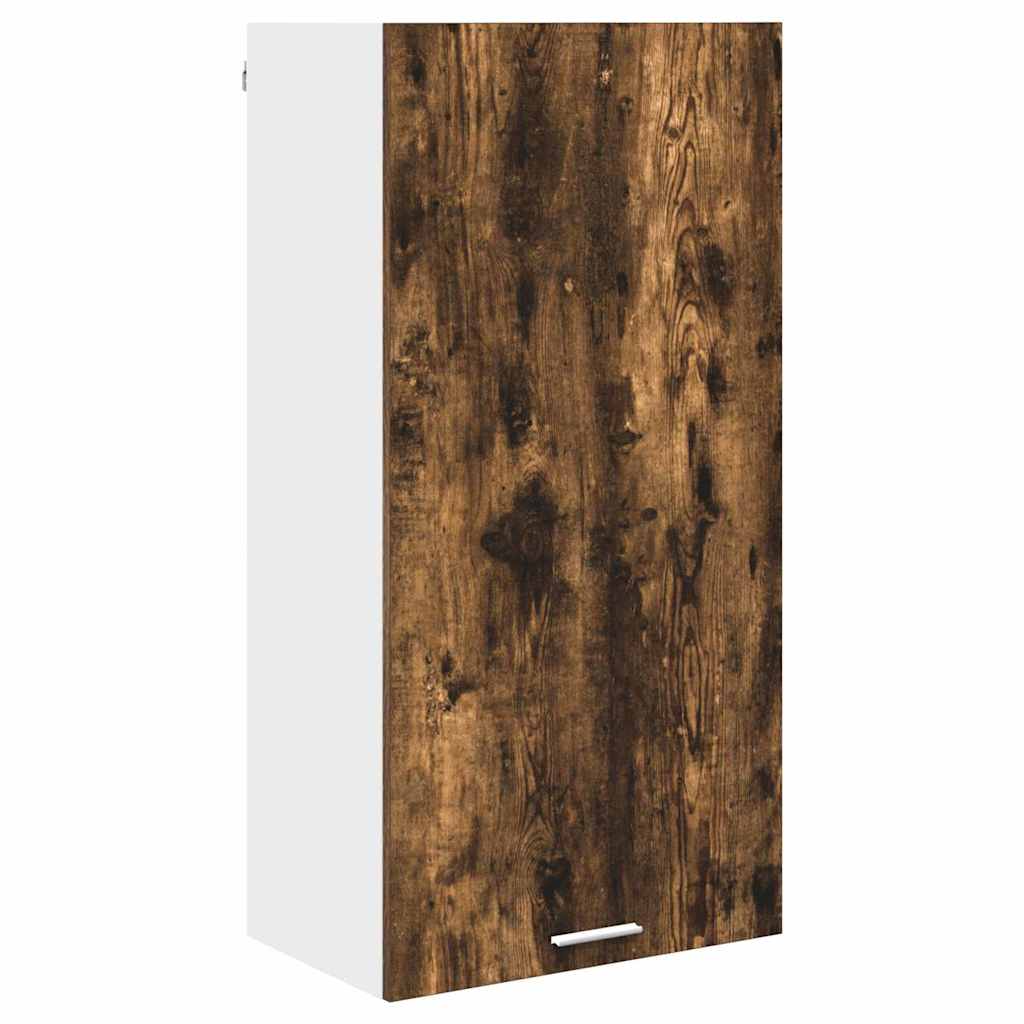 vidaXL Szafka wisząca z drzwiami Wędzony dąb i biały 50 x 31 x 100 cm