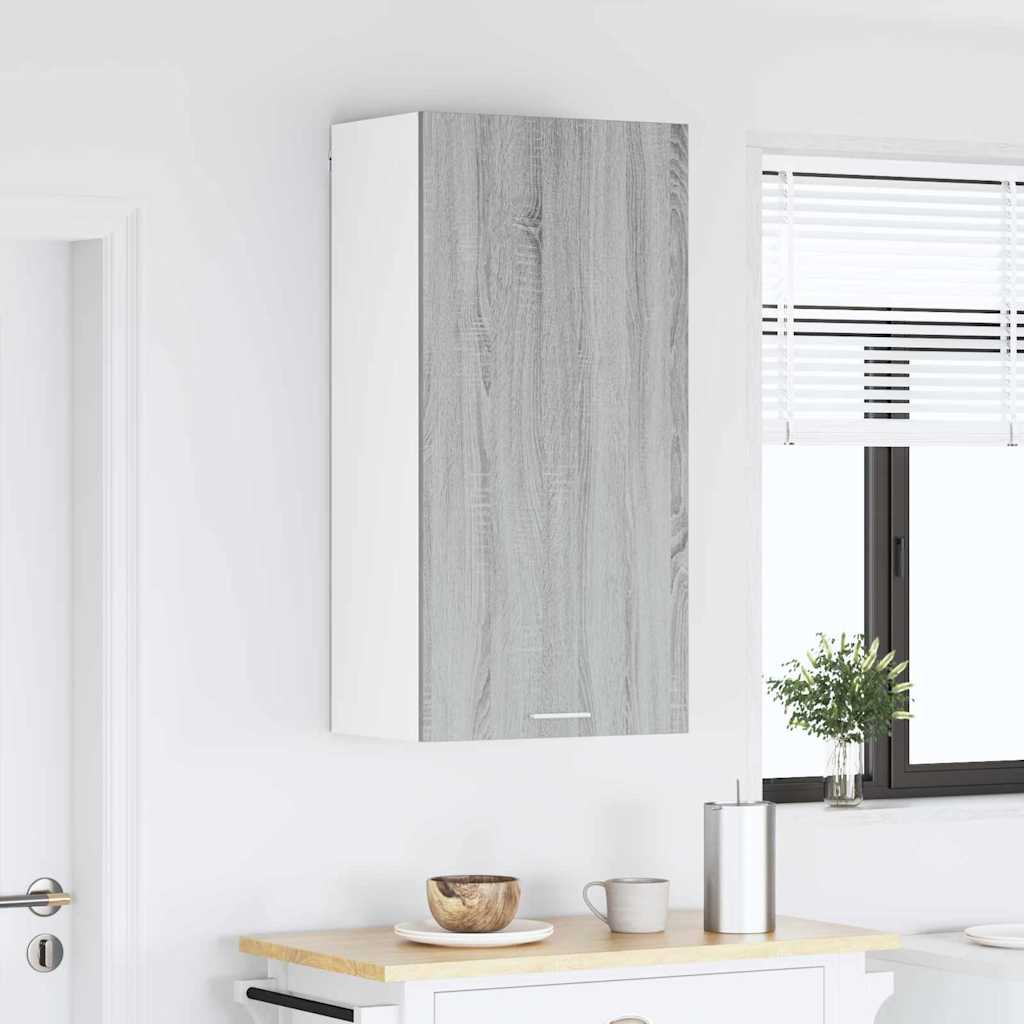 vidaXL Szafka wisząca z drzwiami Szary Sonoma i Biały 50 x 31 x 100 cm