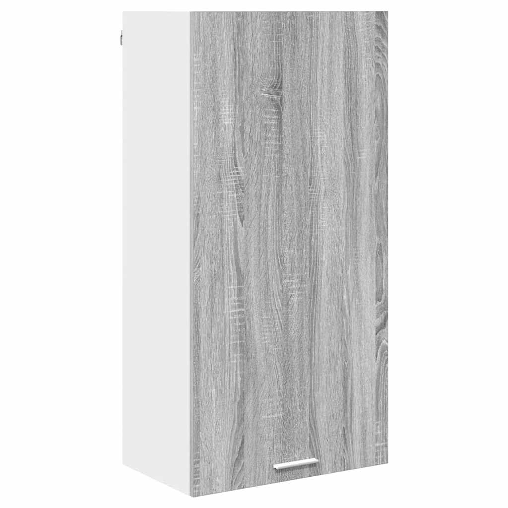 vidaXL Szafka wisząca z drzwiami Szary Sonoma i Biały 50 x 31 x 100 cm