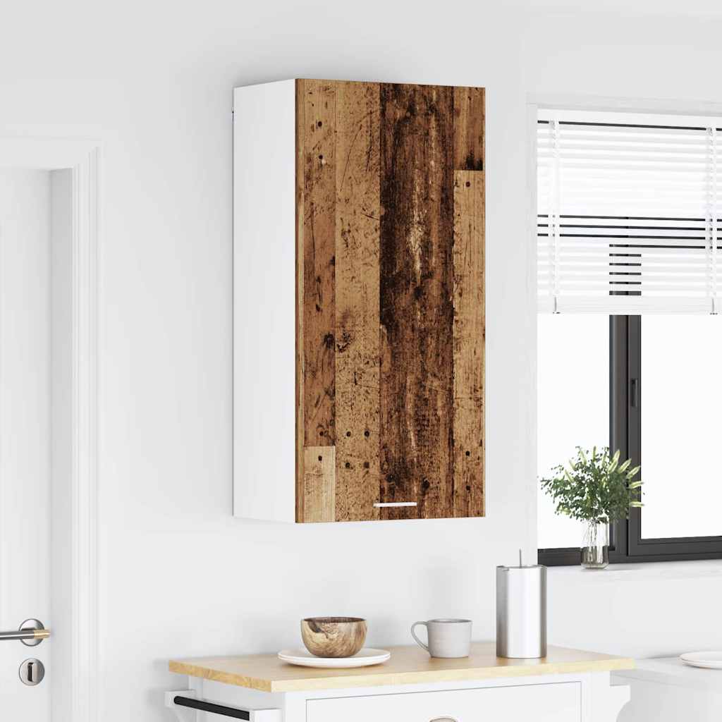 vidaXL Szafka wisząca Stare Drewno i Biały 50 x 31 x 100 cm