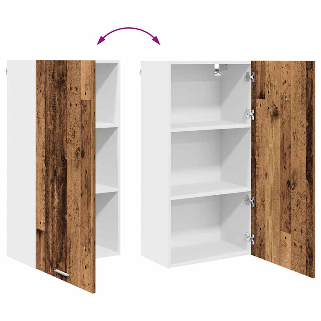 vidaXL Szafka wisząca Stare Drewno i Biały 50 x 31 x 100 cm