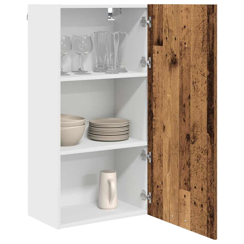 vidaXL Szafka wisząca Stare Drewno i Biały 50 x 31 x 100 cm