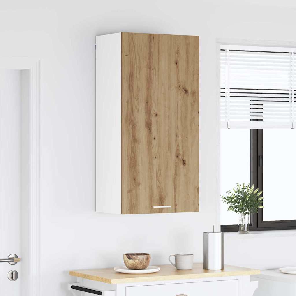 vidaXL Szafka wisząca Dąb rzemieślniczy i biały 50 x 31 x 100 cm