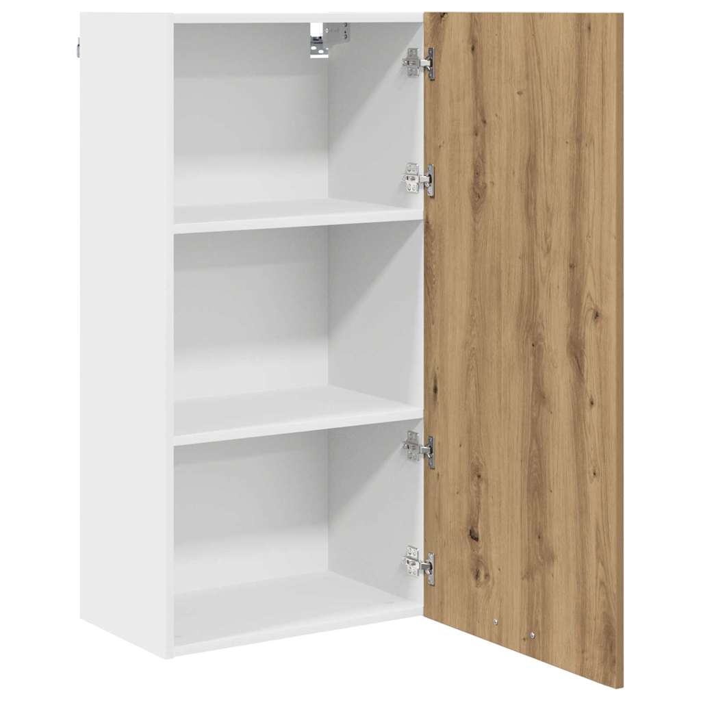vidaXL Szafka wisząca Dąb rzemieślniczy i biały 50 x 31 x 100 cm