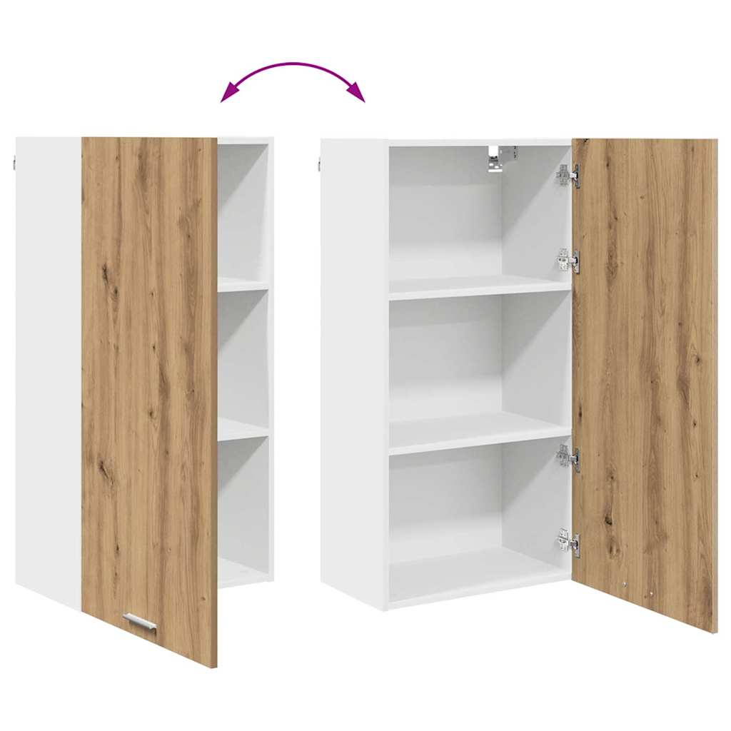 vidaXL Szafka wisząca Dąb rzemieślniczy i biały 50 x 31 x 100 cm