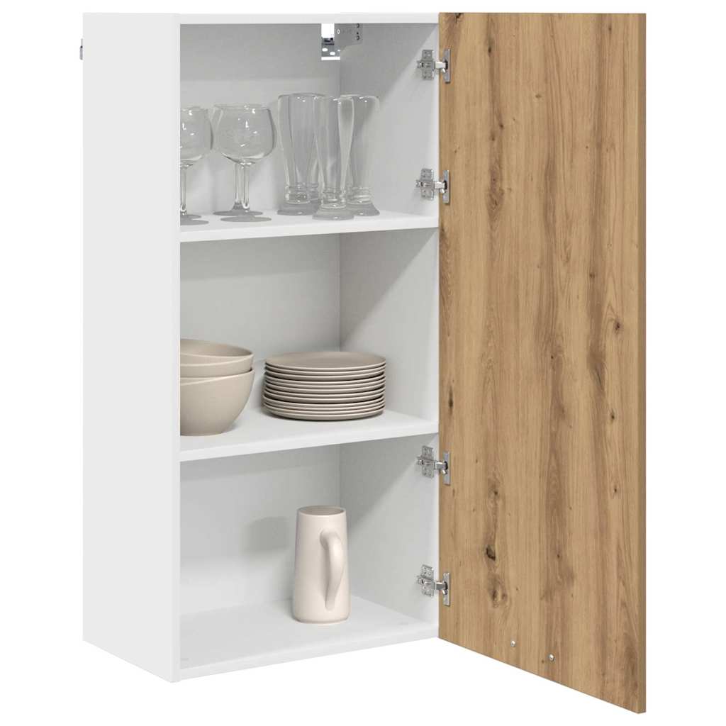 vidaXL Szafka wisząca Dąb rzemieślniczy i biały 50 x 31 x 100 cm