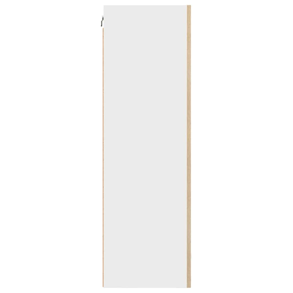 vidaXL Szafka wisząca Dąb rzemieślniczy i biały 50 x 31 x 100 cm