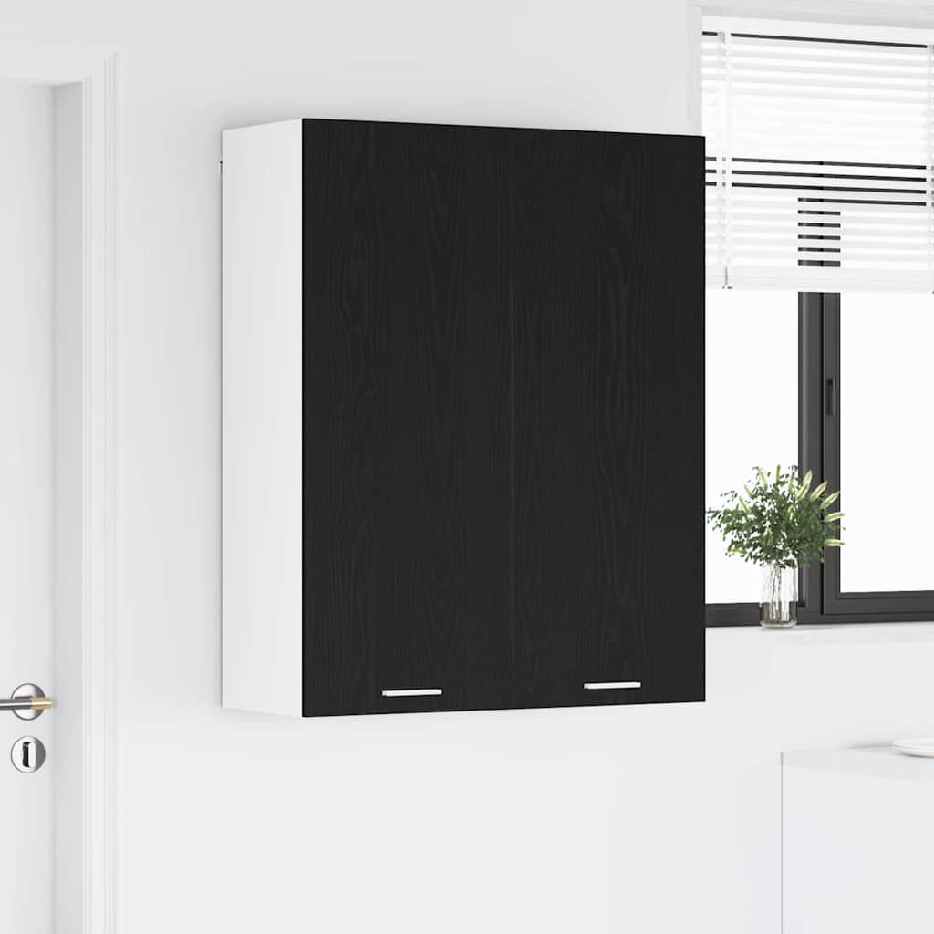 vidaXL Szafka wisząca z przechowywaniem Czarny Dąb 80 x 31 x 100 cm