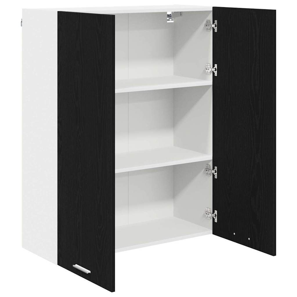 vidaXL Szafka wisząca z przechowywaniem Czarny Dąb 80 x 31 x 100 cm