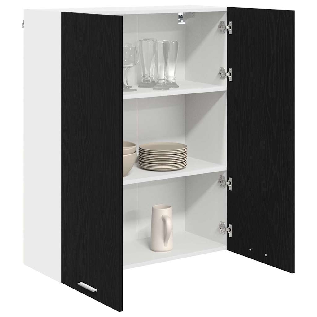 vidaXL Szafka wisząca z przechowywaniem Czarny Dąb 80 x 31 x 100 cm