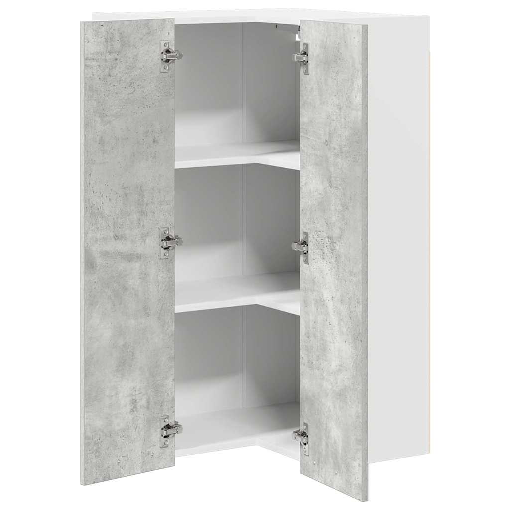 vidaXL Szafka wisząca Betonowa szarość i biel 57 x 57 x 100 cm